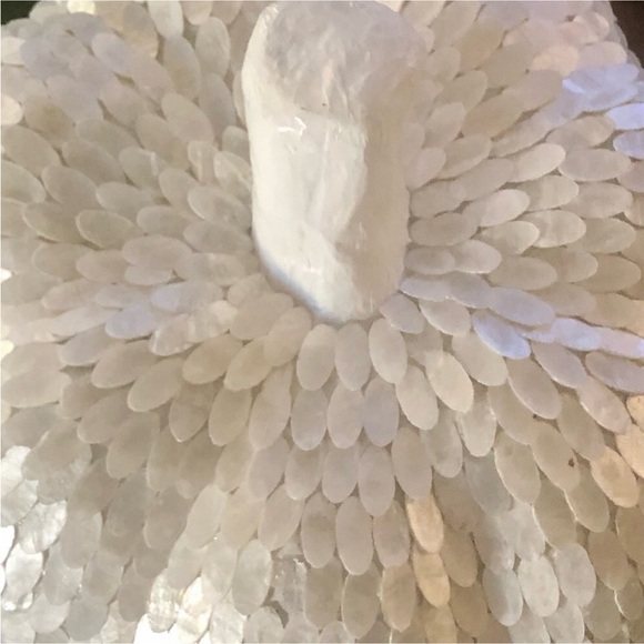 NEW! Seashell White Capiz Large Pumpkin - Picture 4 of 9